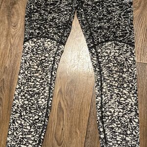 lululemon athletica Black and White Patterned Jeggings